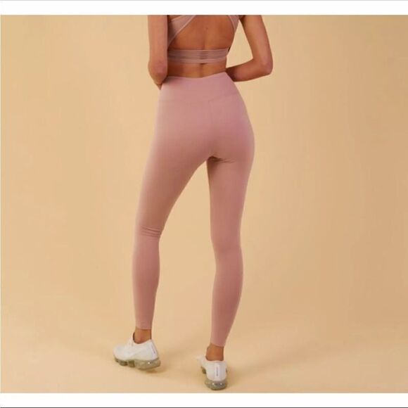 Gymshark Dreamy Leggings With Pockets Dusty Pink Purple Taupe Sz S Workout Yoga - Picture 2 of 8